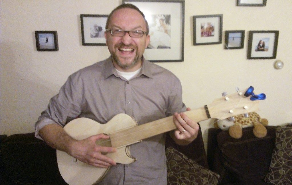 Playing DIY Guitar