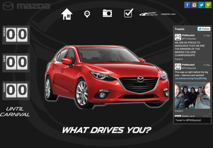 Marketing website for Mazda USA