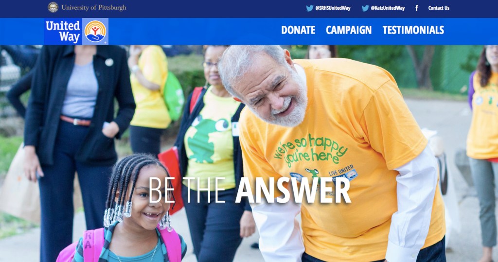 University of Pittsburgh United Way Campaign (Designed by iSchool Students)